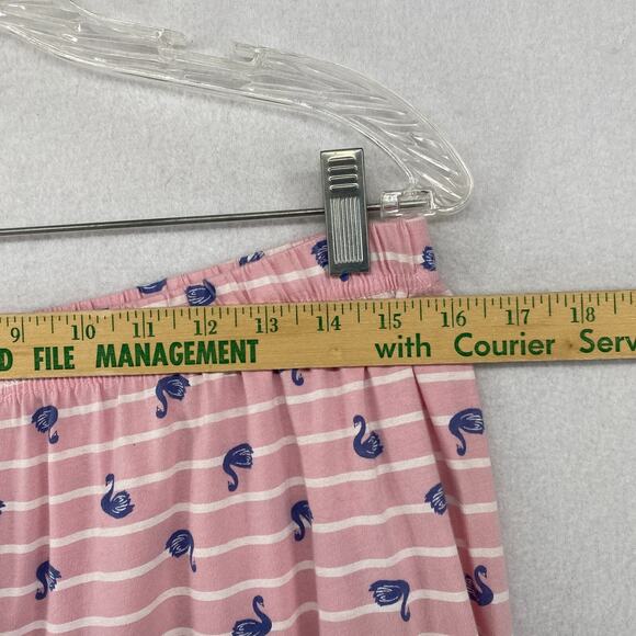 BONMARCHE Pajama Set 16 18 Swan Cotton Short Sleeve Top Lounge Crop Pants Pink - Picture 14 of 16